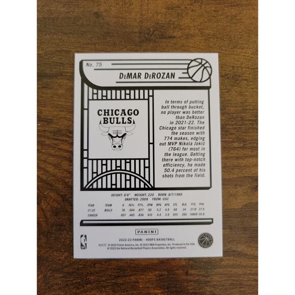 DeMar DeRozan 2022-2023 NBA Hoops #75 - Chicago Bulls - NBA - Picture 2 of 2